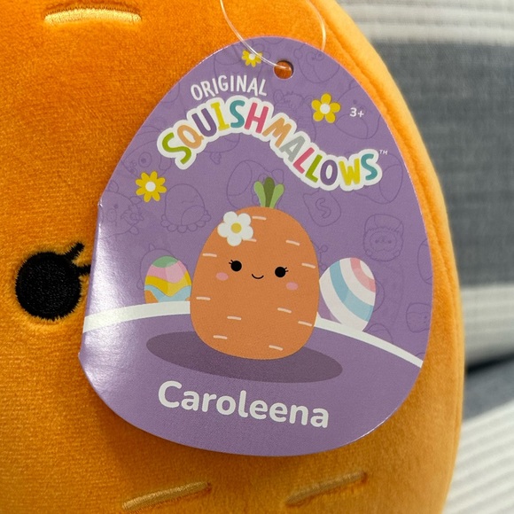 NWT Squishmallows 8” Caroleena the Carrot with Flower Easter 2024 Plush - Picture 4 of 5